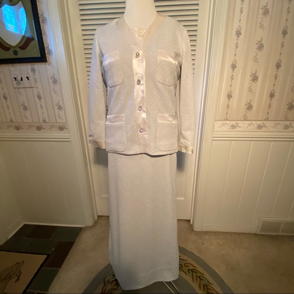 Silver Gown & Matching Jacket